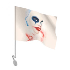 Флаг для автомобиля с принтом American Horror Story в Новосибирске, 100% полиэстер | Размер: 30*21 см | ahs | american horror story | американская история ужасов | вода | клоун | краска | макияж | молоко