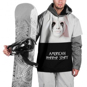 Накидка на куртку 3D с принтом American Horror Story в Новосибирске, 100% полиэстер |  | ahs | american horror story | американская история ужасов | демон | краска | лицо | макияж | монашка | черные глаза