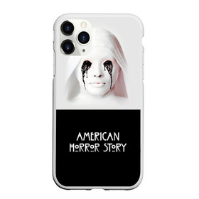 Чехол для iPhone 11 Pro матовый с принтом American Horror Story в Новосибирске, Силикон |  | ahs | american horror story | американская история ужасов | демон | краска | лицо | макияж | монашка | черные глаза