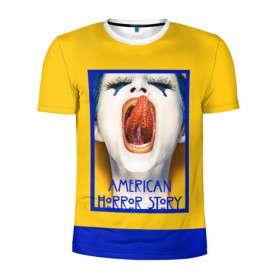 Мужская футболка 3D спортивная с принтом American Horror Story в Новосибирске, 100% полиэстер с улучшенными характеристиками | приталенный силуэт, круглая горловина, широкие плечи, сужается к линии бедра | 