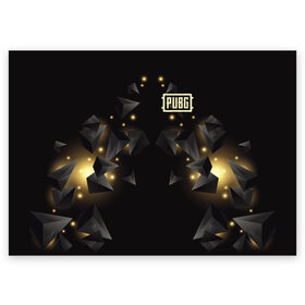 Поздравительная открытка с принтом PUBG Guard Light в Новосибирске, 100% бумага | плотность бумаги 280 г/м2, матовая, на обратной стороне линовка и место для марки
 | battle | battlegrounds | chicken | dinner | playerunknown’s | royale | winner | битва | королевская