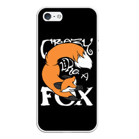 Чехол для iPhone 5/5S матовый с принтом Crazy Like a Fox в Новосибирске, Силикон | Область печати: задняя сторона чехла, без боковых панелей | crazy | cute | fox | foxes | ginger | like | tail | безумие | безумная | забавная | лис | лиса | лисица | лисицы | лисичка | лисички | лисы | милая | рыжая | рыжие | смешная | фыр | хвост | хвосты