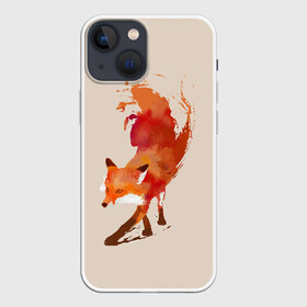 Чехол для iPhone 13 mini с принтом Paint Fox в Новосибирске,  |  | cute | fox | foxes | ginger | paint | tail | забавная | краска | лис | лиса | лисица | лисицы | лисичка | лисички | лисы | милая | рыжая | рыжие | смешная | фыр | хвост | хвосты