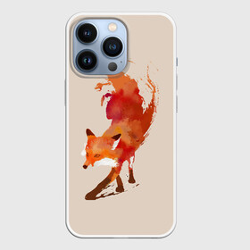 Чехол для iPhone 13 Pro с принтом Paint Fox в Новосибирске,  |  | cute | fox | foxes | ginger | paint | tail | забавная | краска | лис | лиса | лисица | лисицы | лисичка | лисички | лисы | милая | рыжая | рыжие | смешная | фыр | хвост | хвосты
