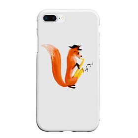 Чехол для iPhone 7Plus/8 Plus матовый с принтом Джаз Лис в Новосибирске, Силикон | Область печати: задняя сторона чехла, без боковых панелей | Тематика изображения на принте: cute | fox | foxes | ginger | jazz | tail | trumpet | джаз | джазмен | забавная | лис | лиса | лисица | лисицы | лисичка | лисички | лисы | милая | рыжая | рыжие | саксофон | смешная | труба | фыр | хвост | хвосты