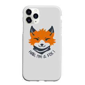 Чехол для iPhone 11 Pro матовый с принтом Hello Fox в Новосибирске, Силикон |  | cute | fox | foxes | ginger | hello | tail | забавная | лис | лиса | лисица | лисицы | лисичка | лисички | лисы | милая | привет | рыжая | рыжие | смешная | фыр | хвост | хвосты