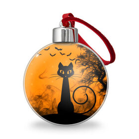 Ёлочный шар с принтом Halloween в Новосибирске, Пластик | Диаметр: 77 мм | аниме | ведьма | девушка | зомби | ирландия | кладбище | колдун | кости | кошки | летучие | луна | мертвец | мёртвые | монстры | мыши | ночь | оборотни | пауки | паутина | подарок | праздник | свет | свечи