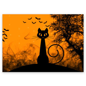 Поздравительная открытка с принтом Halloween в Новосибирске, 100% бумага | плотность бумаги 280 г/м2, матовая, на обратной стороне линовка и место для марки
 | аниме | ведьма | девушка | зомби | ирландия | кладбище | колдун | кости | кошки | летучие | луна | мертвец | мёртвые | монстры | мыши | ночь | оборотни | пауки | паутина | подарок | праздник | свет | свечи