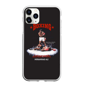 Чехол для iPhone 11 Pro Max матовый с принтом Мухамед Али в Новосибирске, Силикон |  | boxing | muhammad ali | sport | бокс | боксер | легенда | мухамед али | спорт