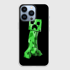 Чехол для iPhone 13 Pro с принтом Крипер в Новосибирске,  |  | Тематика изображения на принте: craft | creeper | enderman | mine | minecraft | miner | online | skeleton | sword | tnt | world | zombie | динамит | зомби | игра | игры | кирка | крипер | майнер | майнкрафт | меч | мир | онлайн | скелетон