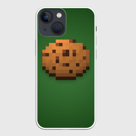 Чехол для iPhone 13 mini с принтом Minecraft Печенька в Новосибирске,  |  | cookies | craft | creeper | mine | minecraft | miner | online | skeleton | sword | tnt | world | zombie | зомби | игра | игры | кирка | крипер | майнер | майнкрафт | меч | мир | онлайн | печенье | печенька | скелетон