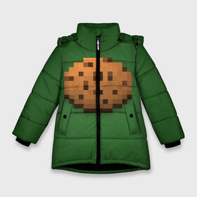 Зимняя куртка для девочек 3D с принтом Minecraft Печенька в Новосибирске, ткань верха — 100% полиэстер; подклад — 100% полиэстер, утеплитель — 100% полиэстер. | длина ниже бедра, удлиненная спинка, воротник стойка и отстегивающийся капюшон. Есть боковые карманы с листочкой на кнопках, утяжки по низу изделия и внутренний карман на молнии. 

Предусмотрены светоотражающий принт на спинке, радужный светоотражающий элемент на пуллере молнии и на резинке для утяжки. | Тематика изображения на принте: cookies | craft | creeper | mine | minecraft | miner | online | skeleton | sword | tnt | world | zombie | зомби | игра | игры | кирка | крипер | майнер | майнкрафт | меч | мир | онлайн | печенье | печенька | скелетон