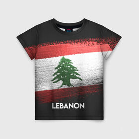 Детская футболка 3D с принтом LEBANON(Ливан) в Новосибирске, 100% гипоаллергенный полиэфир | прямой крой, круглый вырез горловины, длина до линии бедер, чуть спущенное плечо, ткань немного тянется | Тематика изображения на принте: lebanon | urban | город | ливан | мир | путешествие | символика | страны | флаг