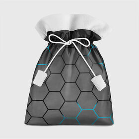 Подарочный 3D мешок с принтом Плиты с Энергией в Новосибирске, 100% полиэстер | Размер: 29*39 см | Тематика изображения на принте: hexagon | metal | pattern | steel | броня | гексагон | метал | плиты | сталь | текстура