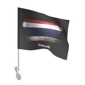 Флаг для автомобиля с принтом Тайланд(Thailand) в Новосибирске, 100% полиэстер | Размер: 30*21 см | thailand | urban | город | мир | путешествие | символика | страны | таиланд | флаг