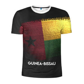 Мужская футболка 3D спортивная с принтом Guinea-Bissau(Гвинея-Бисау) в Новосибирске, 100% полиэстер с улучшенными характеристиками | приталенный силуэт, круглая горловина, широкие плечи, сужается к линии бедра | urban | гвинея бисау | город | мир | путешествие | символика | страны | флаг