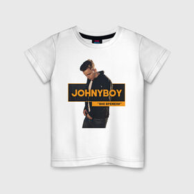 Детская футболка хлопок с принтом Johnyboy в Новосибирске, 100% хлопок | круглый вырез горловины, полуприлегающий силуэт, длина до линии бедер | johnyboy | джонибой | джонни бой
