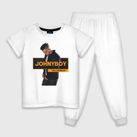 Детская пижама хлопок с принтом Johnyboy в Новосибирске, 100% хлопок |  брюки и футболка прямого кроя, без карманов, на брюках мягкая резинка на поясе и по низу штанин
 | johnyboy | джонибой | джонни бой