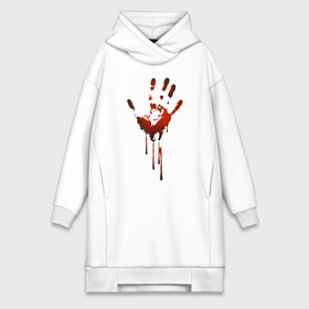 Платье-худи хлопок с принтом Отпечаток руки в Новосибирске,  |  | halloween | костюм на хэллоуин | кровавая рука | кровавый отпечаток | кровь | рисунок кровью | футболка для хэллоуина | хэллоуин