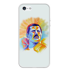 Чехол для iPhone 5/5S матовый с принтом Freddie Mercury в Новосибирске, Силикон | Область печати: задняя сторона чехла, без боковых панелей | freddie mercury | queen | фредди меркьюри