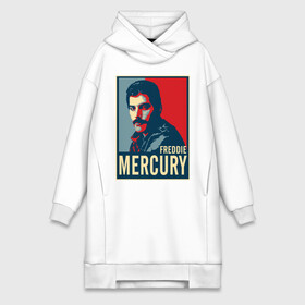 Платье-худи хлопок с принтом Freddie Mercury в Новосибирске,  |  | Тематика изображения на принте: freddie mercury | queen | фредди меркьюри