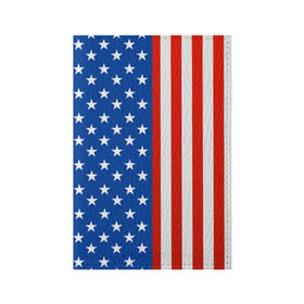Обложка для паспорта матовая кожа с принтом Американский Флаг в Новосибирске, натуральная матовая кожа | размер 19,3 х 13,7 см; прозрачные пластиковые крепления | америка | вашингтон | звезды | патриот | сша | трамп | триколор
