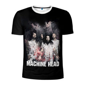 Мужская футболка 3D спортивная с принтом Machine Head_5 в Новосибирске, 100% полиэстер с улучшенными характеристиками | приталенный силуэт, круглая горловина, широкие плечи, сужается к линии бедра | Тематика изображения на принте: 