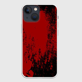 Чехол для iPhone 13 mini с принтом Red blood в Новосибирске,  |  | halloween | брызги красок | брызги крови | картина кровью | красные пятна | кровавая абстракция | кровавые пятна | кровь | пятна краски
