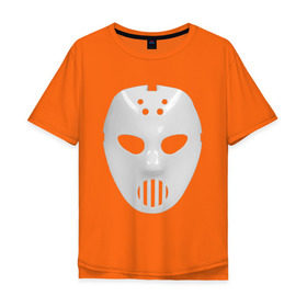 Мужская футболка хлопок Oversize с принтом Маска Angerfist в Новосибирске, 100% хлопок | свободный крой, круглый ворот, “спинка” длиннее передней части | angerfist | gabba | gabber | hardcore | mask | music | rave | габбер | маска | музыка | рейв | рэйв