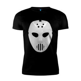 Мужская футболка премиум с принтом Маска Angerfist в Новосибирске, 92% хлопок, 8% лайкра | приталенный силуэт, круглый вырез ворота, длина до линии бедра, короткий рукав | angerfist | gabba | gabber | hardcore | mask | music | rave | габбер | маска | музыка | рейв | рэйв