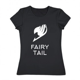 Женская футболка хлопок с принтом Fairy Tail в Новосибирске, 100% хлопок | прямой крой, круглый вырез горловины, длина до линии бедер, слегка спущенное плечо | 