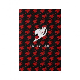 Обложка для паспорта матовая кожа с принтом Fairy Tail в Новосибирске, натуральная матовая кожа | размер 19,3 х 13,7 см; прозрачные пластиковые крепления | anime | fairy tail | аниме | сёнэн | хвост феи