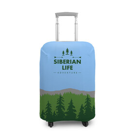 Чехол для чемодана 3D с принтом Сибирь в Новосибирске, 86% полиэфир, 14% спандекс | двустороннее нанесение принта, прорези для ручек и колес | adventure | forest | hiking | nature | russia | siberia | taiga | traveling | trekking | лес | отдых | охота | природа | путешествия | россия | сибирь | тайга | туризм