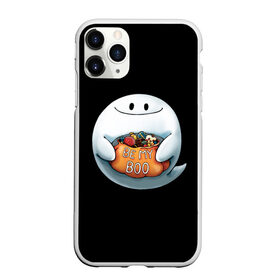 Чехол для iPhone 11 Pro матовый с принтом Be my Boo в Новосибирске, Силикон |  | Тематика изображения на принте: candy | deliciouse | ghost | halloween | night | pumpkin | spirit | treat | trick | вкусняшки | гадость | дух | конфеты | ночь | приведение | призрак | сладости | тыква | хеллоуин | хэллоуин