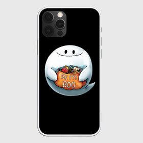 Чехол для iPhone 12 Pro Max с принтом Be my Boo в Новосибирске, Силикон |  | candy | deliciouse | ghost | halloween | night | pumpkin | spirit | treat | trick | вкусняшки | гадость | дух | конфеты | ночь | приведение | призрак | сладости | тыква | хеллоуин | хэллоуин