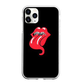 Чехол для iPhone 11 Pro матовый с принтом Monsters Kiss в Новосибирске, Силикон |  | Тематика изображения на принте: halloween | jagger | lips | mick | monster | rock | rolling | stones | tongue | tooth | вольные | губы | джаггер | зубы | камни | катящиеся | мик | монстер | рок | странники | хеллоуин | хэллоуин | язык