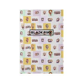 Обложка для паспорта матовая кожа с принтом BlackPink в Новосибирске, натуральная матовая кожа | размер 19,3 х 13,7 см; прозрачные пластиковые крепления | Тематика изображения на принте: blackpink | k pop | music | блэк пинк | дженни | джису | лис | музыка | розэ