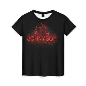 Женская футболка 3D с принтом Johnyboy в Новосибирске, 100% полиэфир ( синтетическое хлопкоподобное полотно) | прямой крой, круглый вырез горловины, длина до линии бедер | johnyboy | денис василенко | джонибой