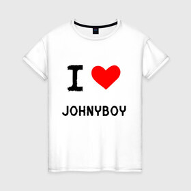 Женская футболка хлопок с принтом Johnyboy 8 в Новосибирске, 100% хлопок | прямой крой, круглый вырез горловины, длина до линии бедер, слегка спущенное плечо | johnyboy | денис василенко | джонибой