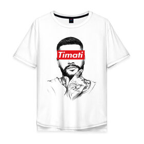 Мужская футболка хлопок Oversize с принтом Timati в Новосибирске, 100% хлопок | свободный крой, круглый ворот, “спинка” длиннее передней части | black star | rap | блек стар | мафия | олимп | рэп