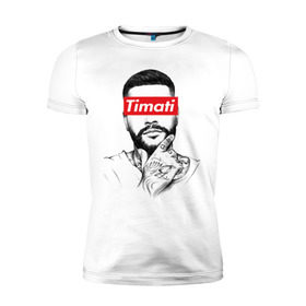 Мужская футболка премиум с принтом Timati в Новосибирске, 92% хлопок, 8% лайкра | приталенный силуэт, круглый вырез ворота, длина до линии бедра, короткий рукав | black star | rap | блек стар | мафия | олимп | рэп