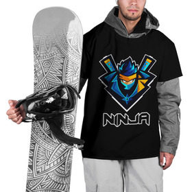 Накидка на куртку 3D с принтом Ninja Fortnite в Новосибирске, 100% полиэстер |  | battle | fortnite | ninja | royale | twitch | битва | кефир | королевская | лама | ниндзя | победа | стример | твитч | твич | форт | фортнайт | форточка