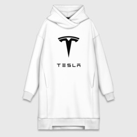 Платье-худи хлопок с принтом TESLA в Новосибирске,  |  | brand | car | elon mask | tesla | авто | бренд | илон | илон маск | маск | машина | тесла | электрокар