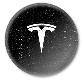 Значок с принтом TESLA SPACE в Новосибирске,  металл | круглая форма, металлическая застежка в виде булавки | Тематика изображения на принте: brand | car | elon mask | space | tesla | авто | бренд | илон | илон маск | космос | маск | машина | тесла | тесла в космосе | электрокар