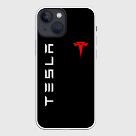 Чехол для iPhone 13 mini с принтом TESLA в Новосибирске,  |  | brand | car | elon mask | tesla | авто | бренд | илон | илон маск | маск | машина | тесла | электрокар