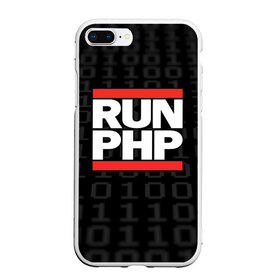 Чехол для iPhone 7Plus/8 Plus матовый с принтом Run PHP в Новосибирске, Силикон | Область печати: задняя сторона чехла, без боковых панелей | Тематика изображения на принте: admin | administrator | calm | code | coder | coding | dmc | engineer | job | keep | php | programmer | run | администратор | айти | инженер | код | кодинг | программа | программист | профессия | сисадмин