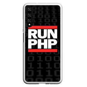 Чехол для Honor 20 с принтом Run PHP в Новосибирске, Силикон | Область печати: задняя сторона чехла, без боковых панелей | Тематика изображения на принте: admin | administrator | calm | code | coder | coding | dmc | engineer | job | keep | php | programmer | run | администратор | айти | инженер | код | кодинг | программа | программист | профессия | сисадмин