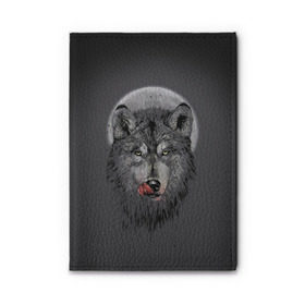 Обложка для автодокументов с принтом Волк Облизывается в Новосибирске, натуральная кожа |  размер 19,9*13 см; внутри 4 больших “конверта” для документов и один маленький отдел — туда идеально встанут права | forest | grey | moon | werewolf | werewolfs | white | wolf | wolfs | белый | волк | волки | волчата | волченок | волчица | волчицы | лес | луна | оборотень | оборотни | серый | язык