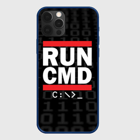 Чехол для iPhone 12 Pro с принтом RUN CMD в Новосибирске, силикон | область печати: задняя сторона чехла, без боковых панелей | Тематика изображения на принте: admin | administrator | calm | cmd | code | coder | coding | dmc | engineer | job | keep | programmer | run | администратор | айти | инженер | код | кодинг | программа | программист | профессия | сисадмин