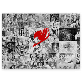 Поздравительная открытка с принтом Fairy Tail в Новосибирске, 100% бумага | плотность бумаги 280 г/м2, матовая, на обратной стороне линовка и место для марки
 | anime | fairy tail | аниме | сёнэн | хвост феи